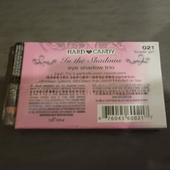 *3 FOR $9* NEW Hard Candy In The Shadows Eye Shadow Trio Flower Girl 021 liner - Picture 2 of 2